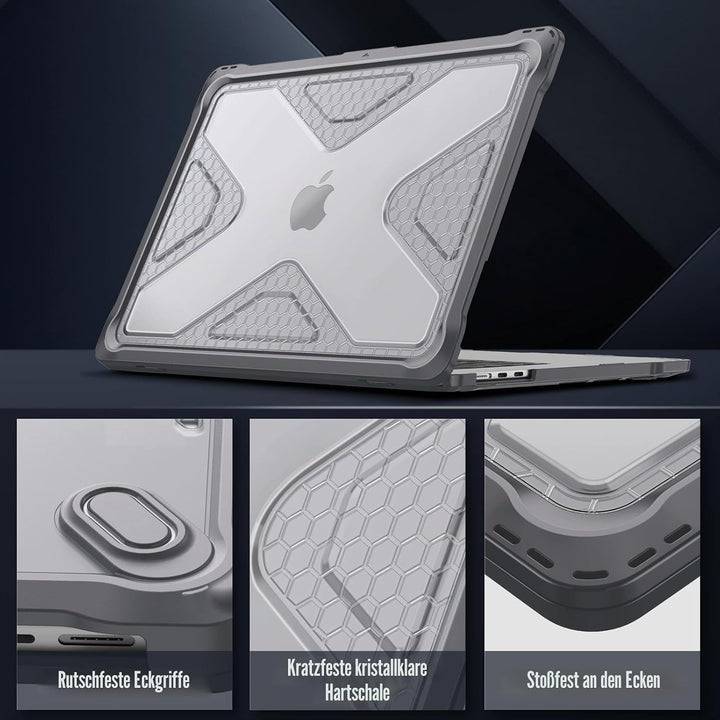 Fintie Hülle Kompatibel mit MacBook Air 15 M2 Chip (2023 Freisetzung) A2941, Ganzkörper-Rugged Hybri