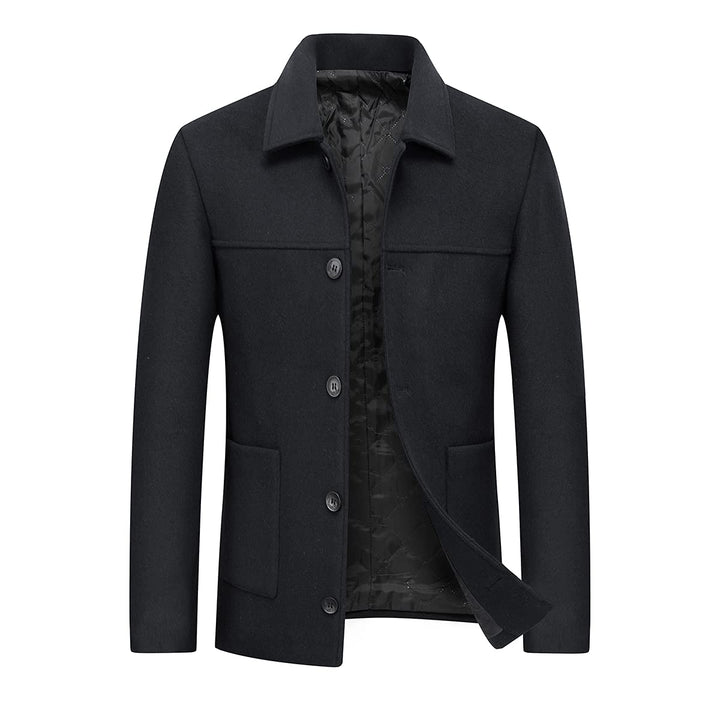 YOUTHUP Mantel Herren Wollmantel Winter Wolle Kurzmantel Regular Fit Kurz Herrenmantel für Business