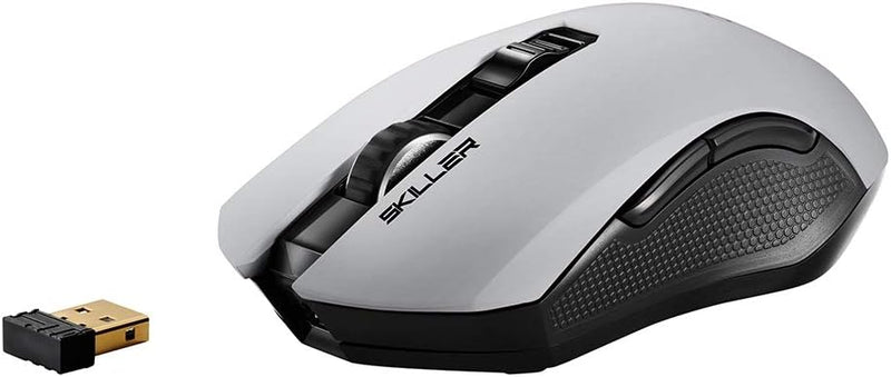 Sharkoon SKILLER SGM3 weiss, optische Gaming Maus, Dual Mode (Funk oder Kabelgebunden), RGB weiss Si