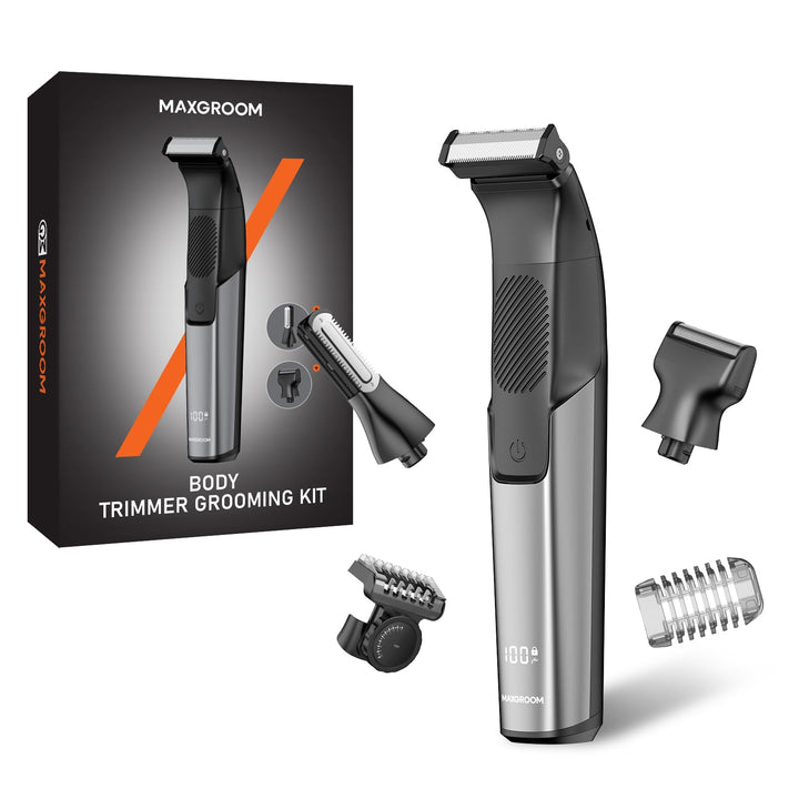 MAXGROOM 3-in-1 Körperrasierer Herren, Wasserdicht Trocken und Nass Intimrasierer Mann, Elektrisch R