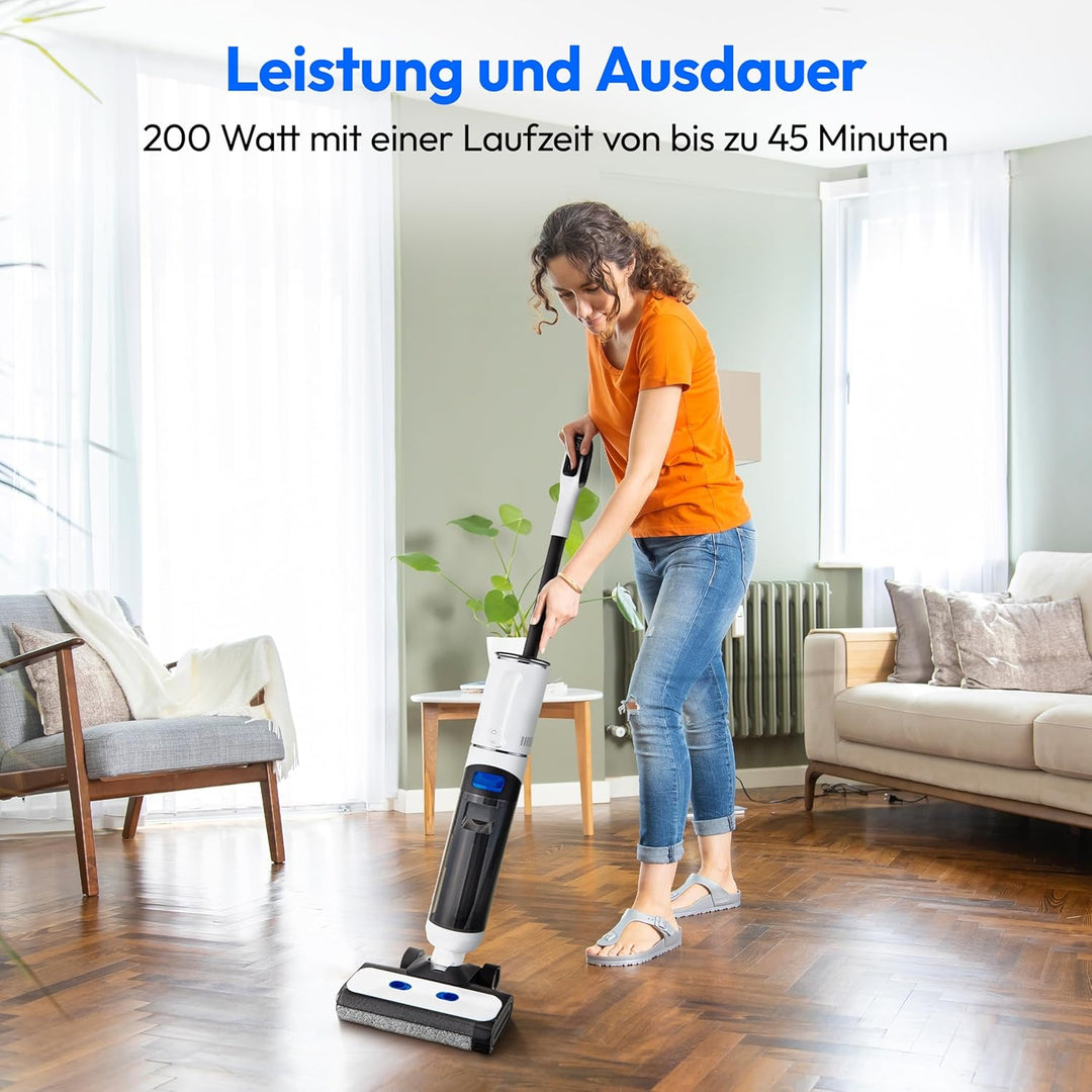 MEDION Nass Trockensauger H30 (2in1 kabelloser Saugwischer und Akku Staubsauger, bis zu 45 Min Laufz