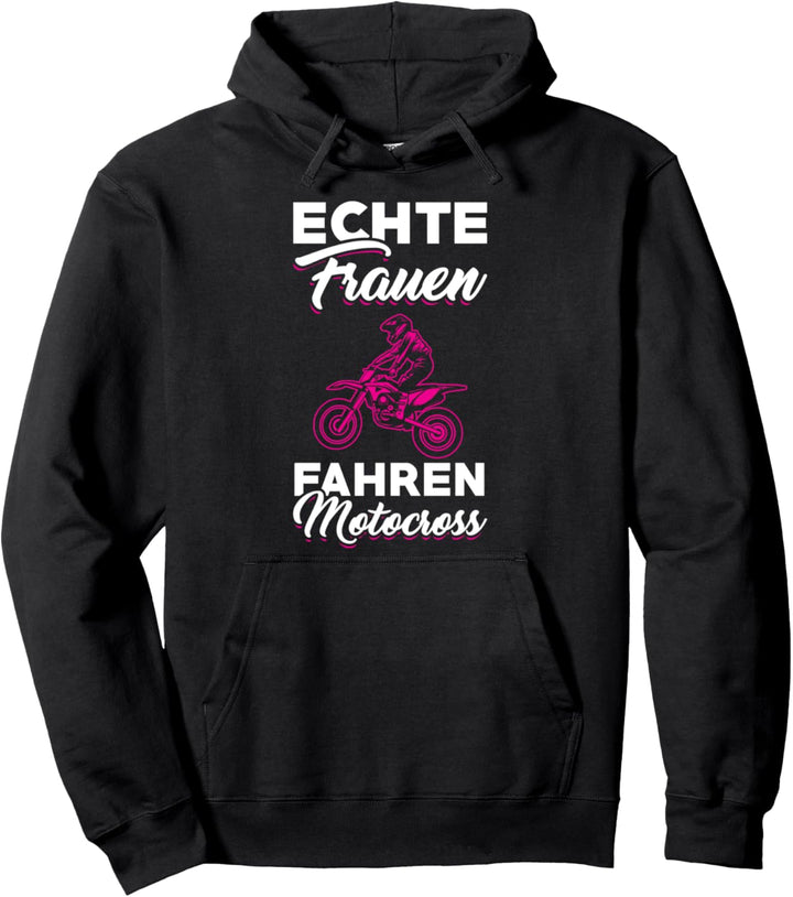 Echte Frauen fahren Motocross Shirt Dirt Bike Cross Motorrad Pullover Hoodie