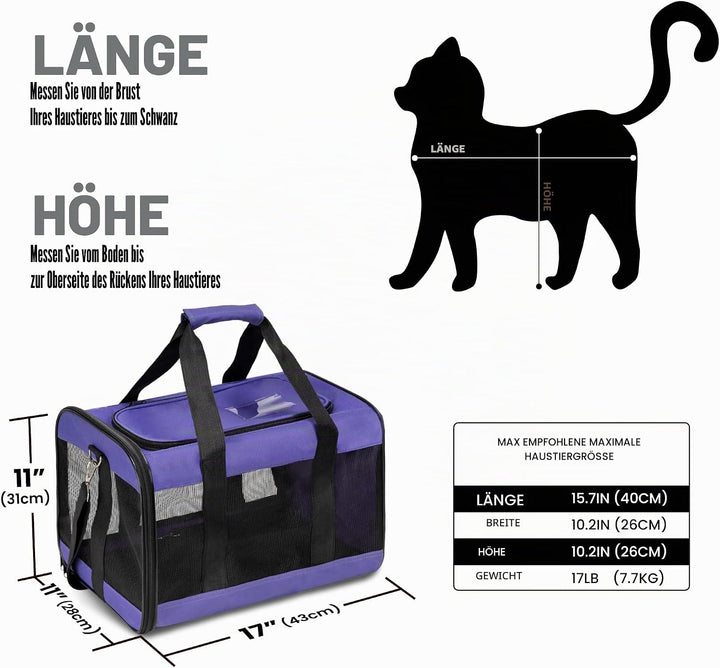 HITSLAM hundebox Faltbar Hundetransportbox Katzentransportbox Katzenbox Transportbox katzentasche fü