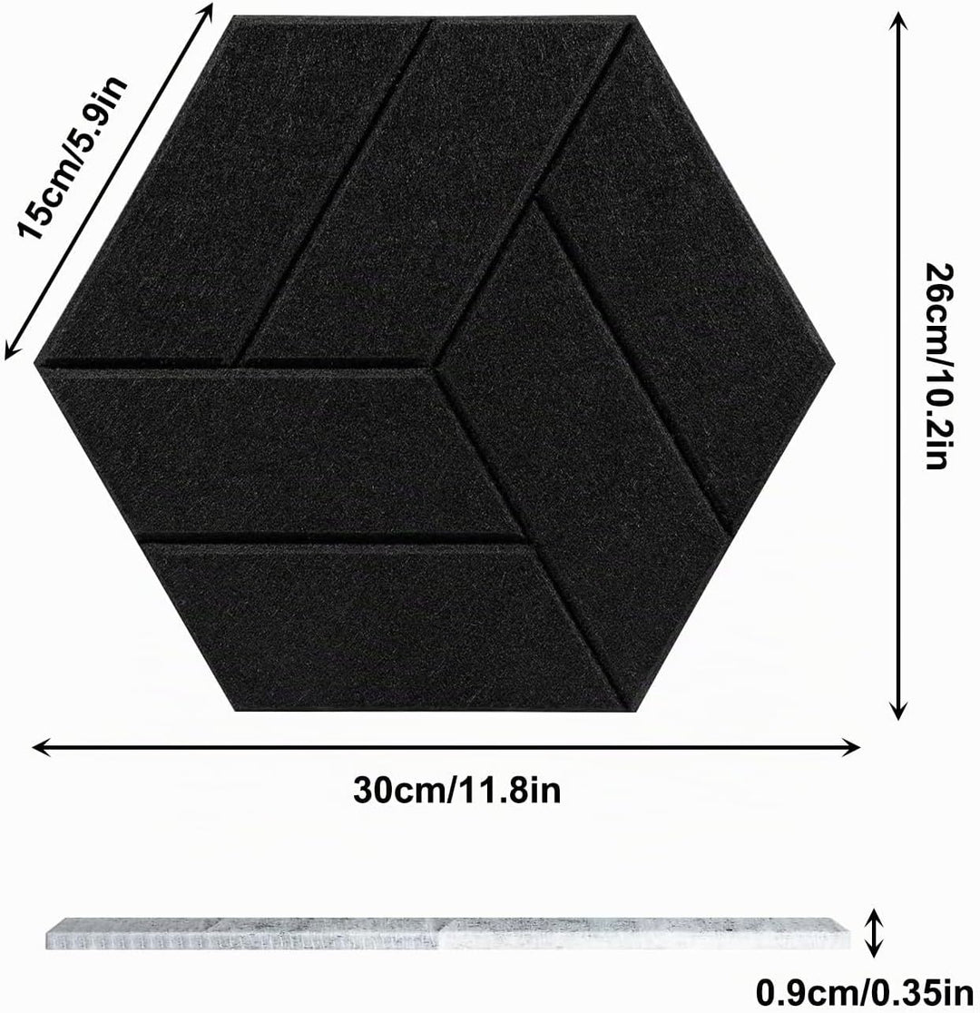 12 Stück Akustikpaneele Hexagon Selbstklebend Akustikplatten Akustikschaumstoff Akustik Panel Wandpa