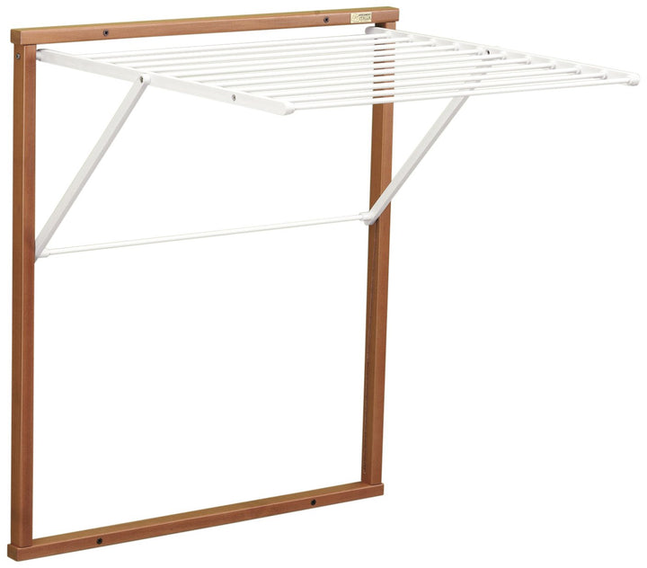 Arredamenti Italia Wandwäscheständer Kledy Wand, Holz - Klappbar - 6,5 mt Leine - Farbe: Kirsche Hol