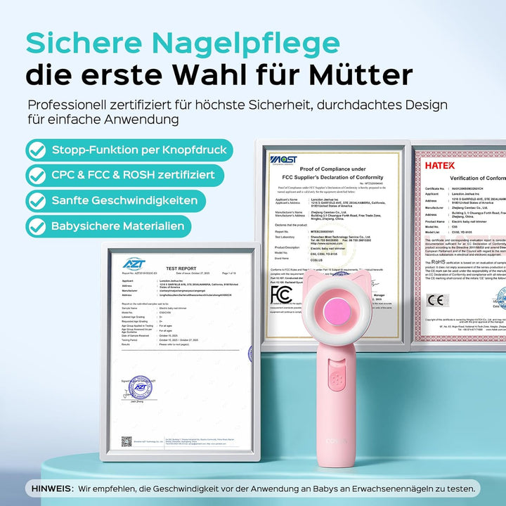 COSLUS Baby Nagelfeile Elektrisch