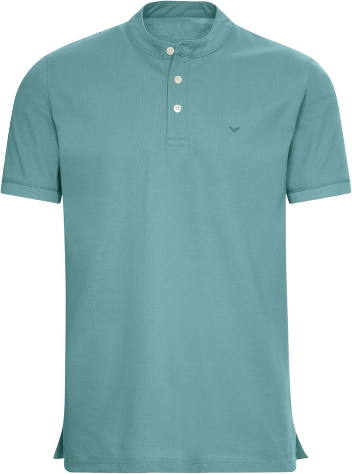Trigema Henley Shirt mit Knopfleiste XXL Seegras, XXL Seegras