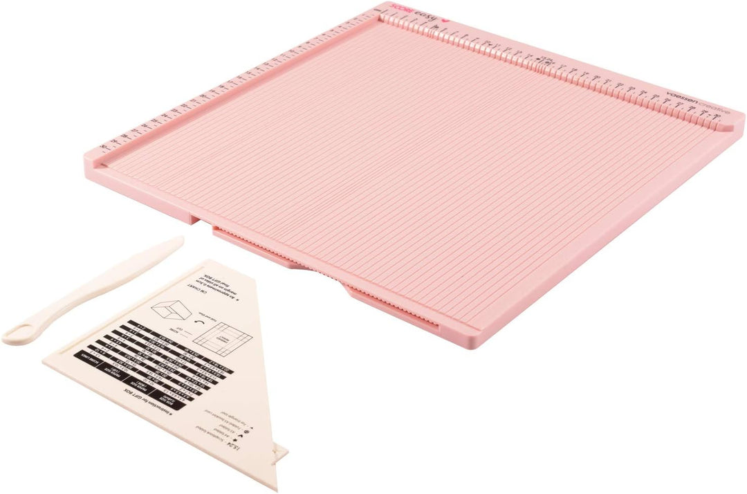Vaessen Creative Score Easy Falzbrett cm/Metric Roze & Papierschneider inkl. Falzbein zum Schneiden