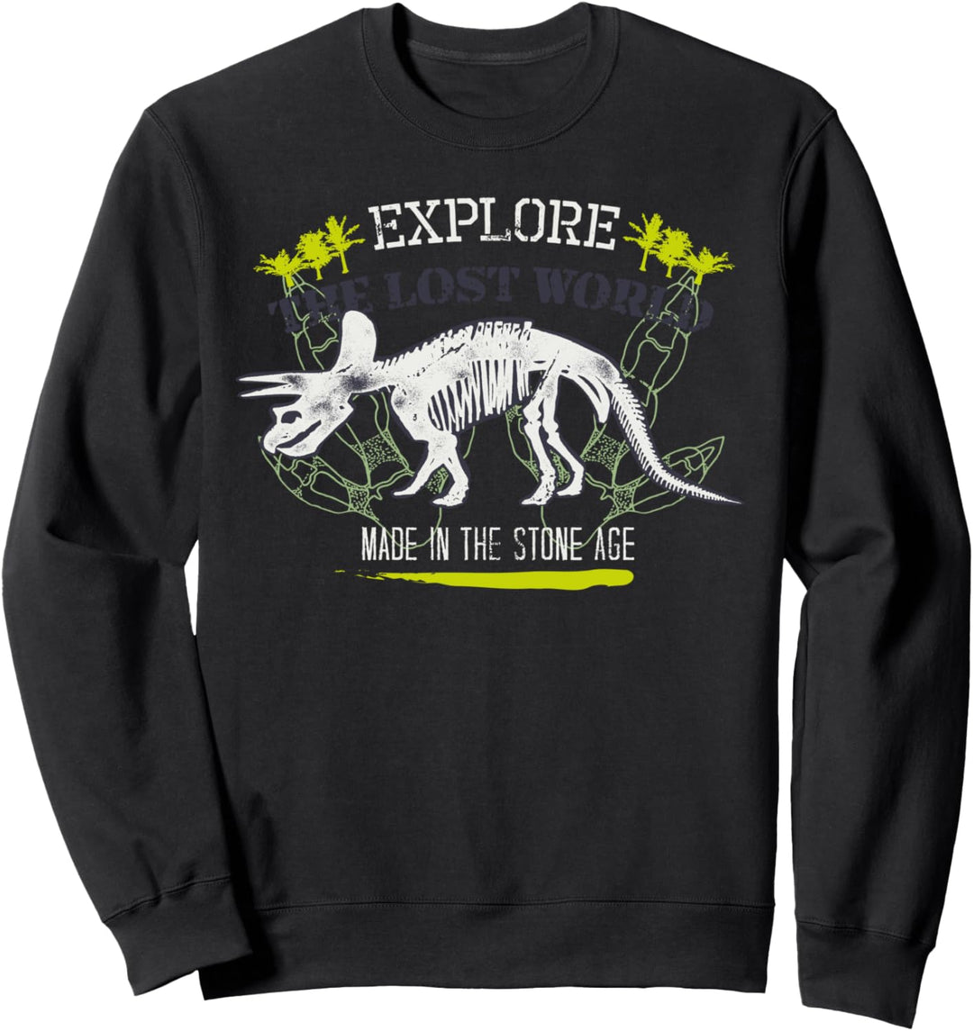 Dino Dinosaurier Skelett T-Rex Steinzeit Kostüm Party Boy Sweatshirt