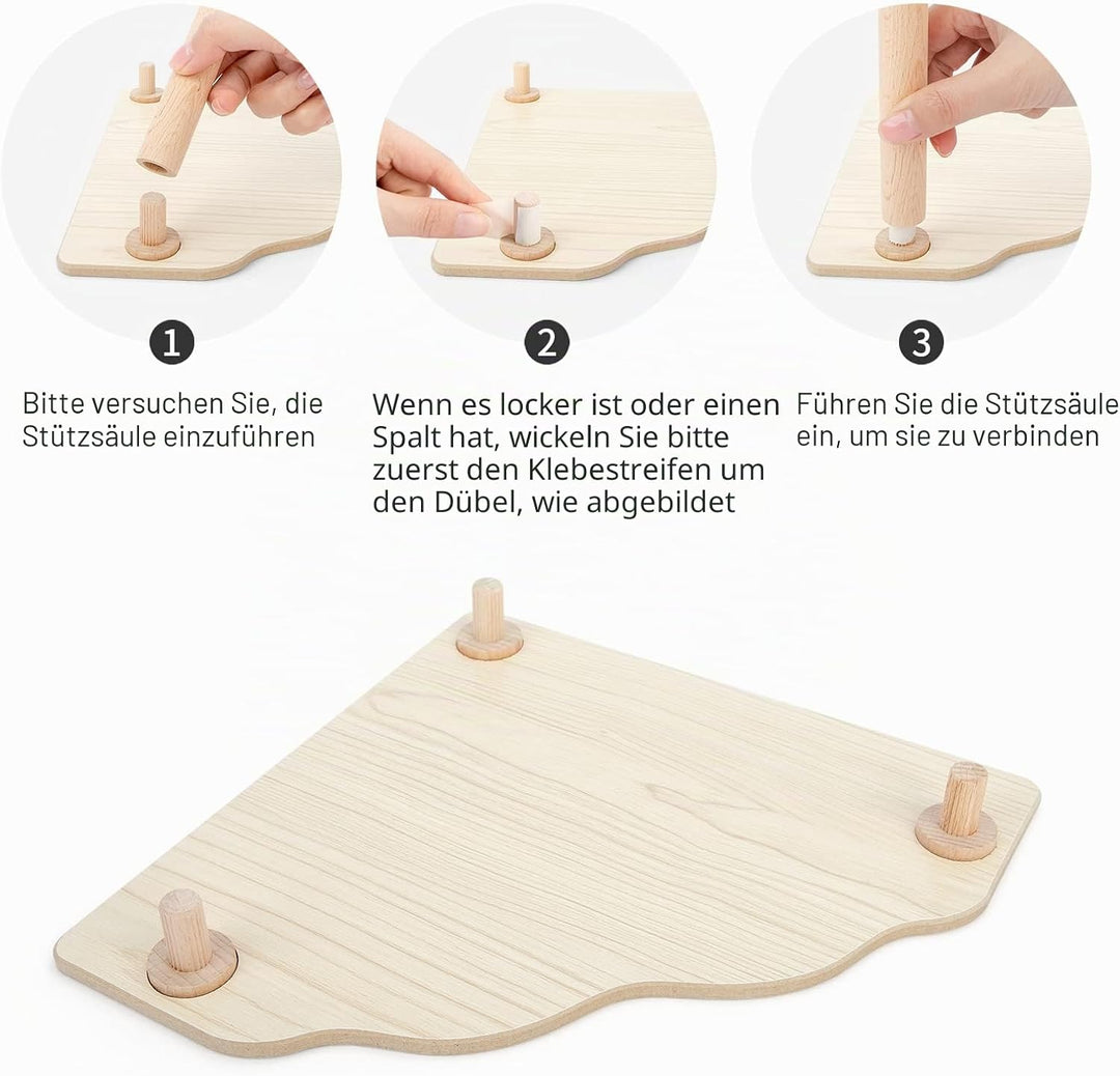 Niteangel Hamster Spielpodest aus Holz für Zwerghamster, Syrische Hamster, Gerbils, Mäuse, Degus ode
