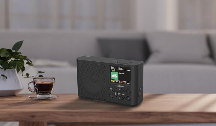 Kenwood CR-M33DAB-B - Tragbares DAB+ Radio mit Bluetooth, integriertem Li-Ion Akku & 6,1cm Farbdispl