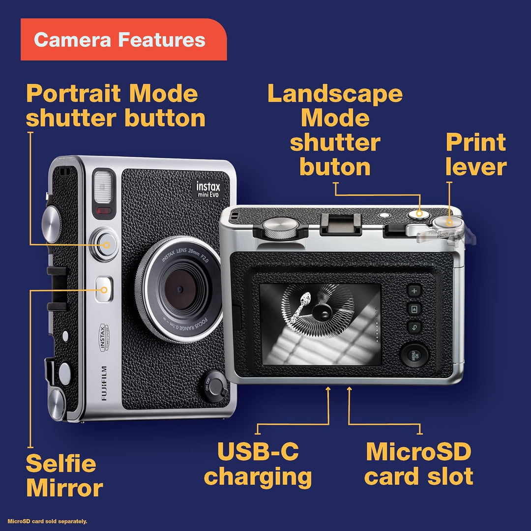 Fujifilm Instax Mini Evo - Braun, Braun