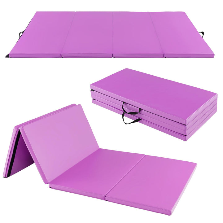 GOPLUS Turnmatte klappbar, 240x116x5cm Weichbodenmatte mit Tragegriffen & Klettverschlüssen, Gymnast