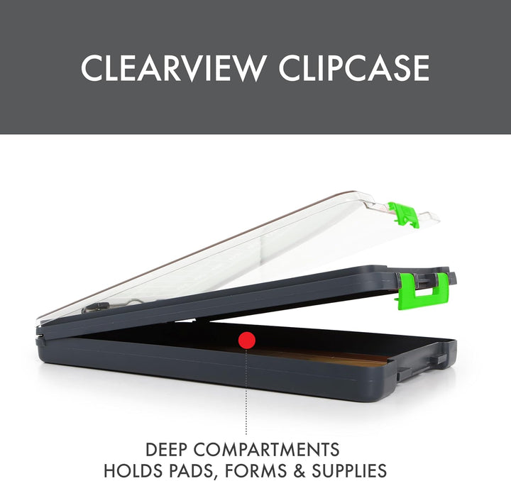 Dexas Clearview Clipcase Dry Erase Klemmbrett, 34 x 24 cm, Grün Grün Klemmbrett, Grün Klemmbret