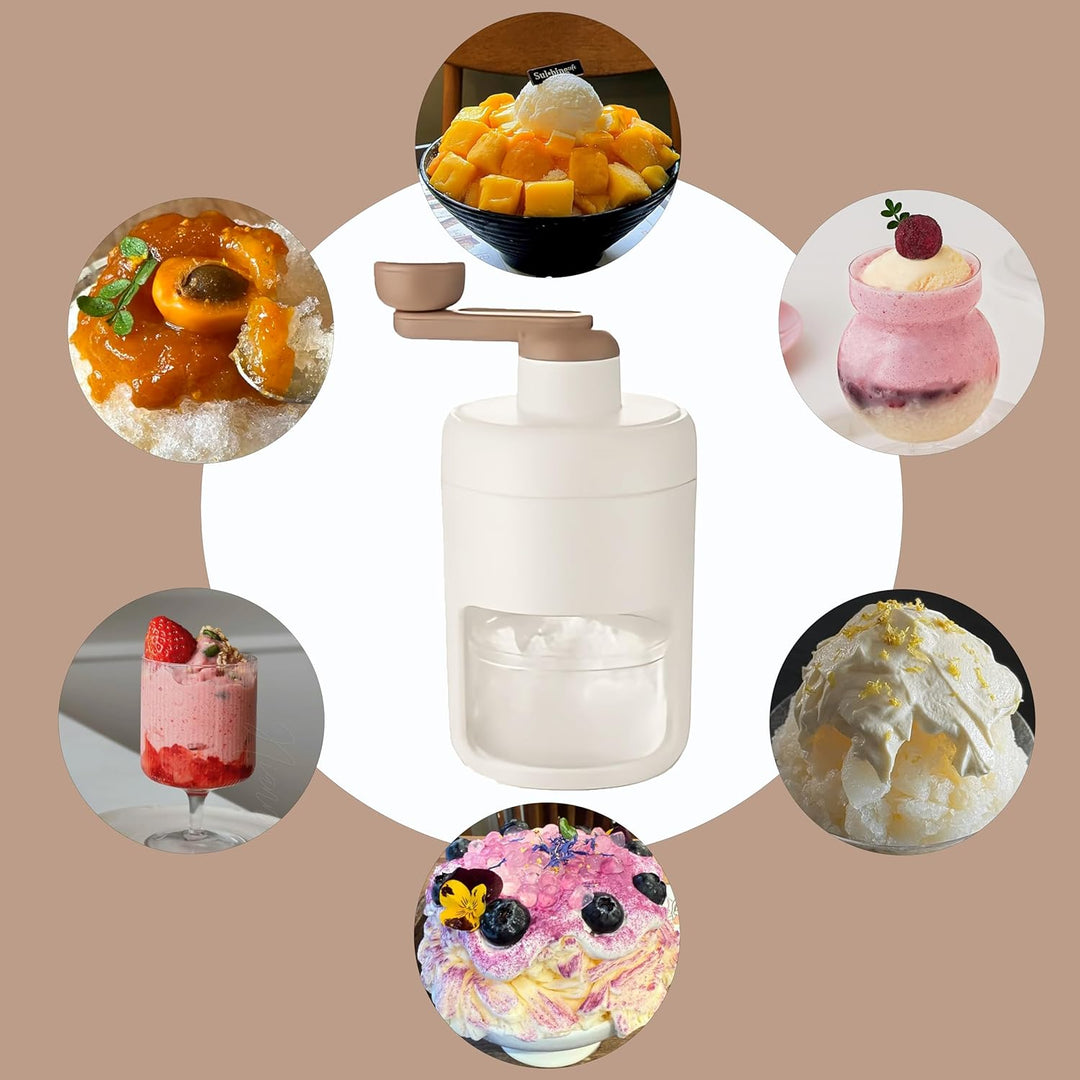 Tragbare Prämie Slush Maschine, Slushy Maker und Slush Eismaschine, Eiscrusher mit Manueller Kurbel,