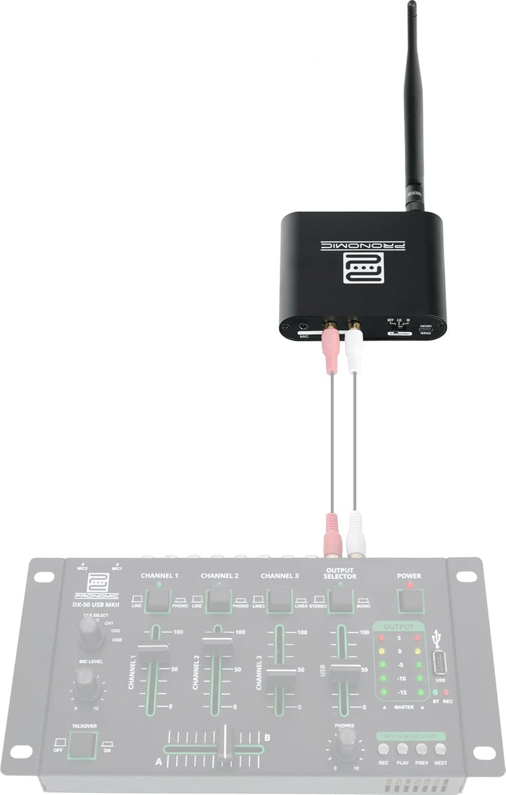 Pronomic SDT-40 Silent Disco V2 Sender - 863-865 MHz UHF Funkübertragung - bis 100 m Reichweite - St