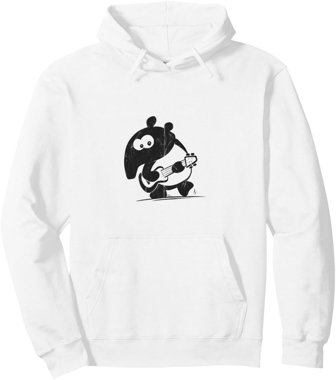 Lässiger Musik Hawaiianischer Tapir mit Ukulele Pullover Hoodie