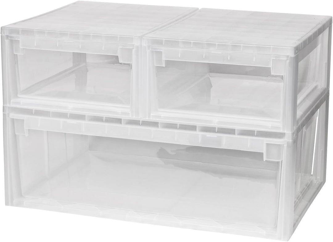 3 Stück Schubladenboxen mit Nutzvolumen 2 Stück mit 12 (M) und 1 Stück mit 36 (XL) Liter. Passend fü