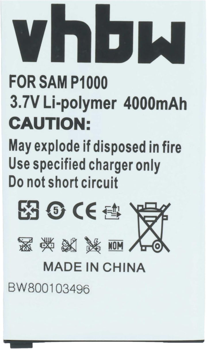 vhbw 1x Akku Ersatz für Samsung B056H004-001, SP4960C3A, AA31D26, AA1ZA18BS/T-B für Tablet Pad (4000