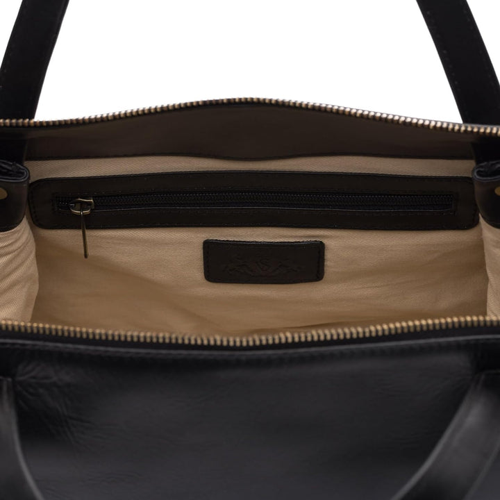 SID & VAIN Handtasche mit Schultergurt ATLANTA aus Premium Leder I Henkeltasche für Damen I Umhänget