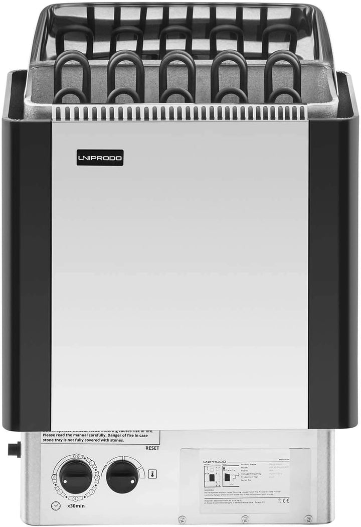 UNI_SAUNA_S9.0KW Saunaofen elektrisch 9 kW 30 bis 110 °C inkl. Steuerung Überhitzungsschutz Timer Ze