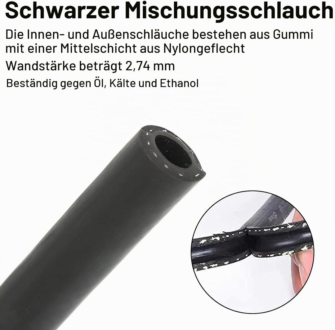 BuleXP Kraftstoff Standrohr Set Benzinschlauch Kit Tankentnehmer Standrohr mit 5M Benzinschlauch Ölf