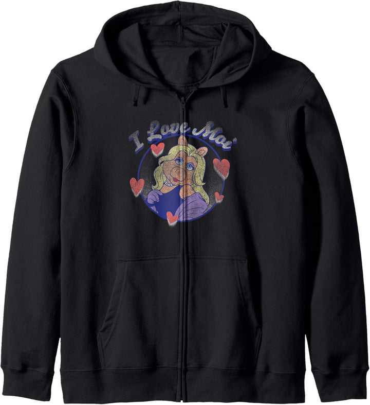 Disney The Muppets Valentinstag Miss Piggy I Love Moi Kapuzenjacke
