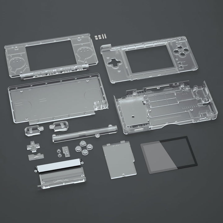 eXtremeRate Ersatz Gehäuse Case für Nintendo DS Lite NDSL, Voll Hülle&Knöpfen&Screen Protector Shell