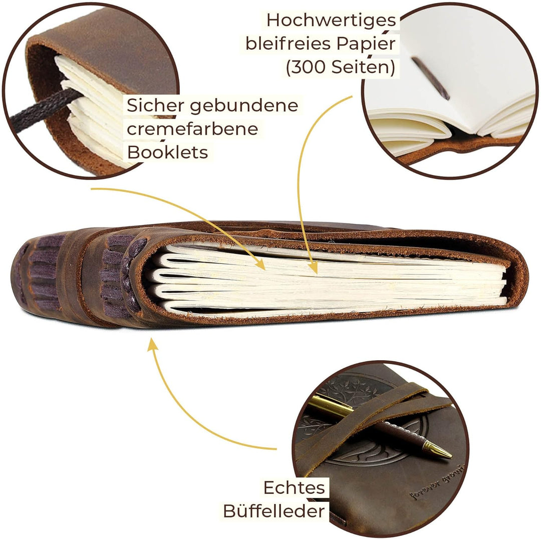 Baum des Lebens Leder Notizbuch Journal Geprägt Handgefertigte Tree of Life Tagebuch Reisetagebuch |