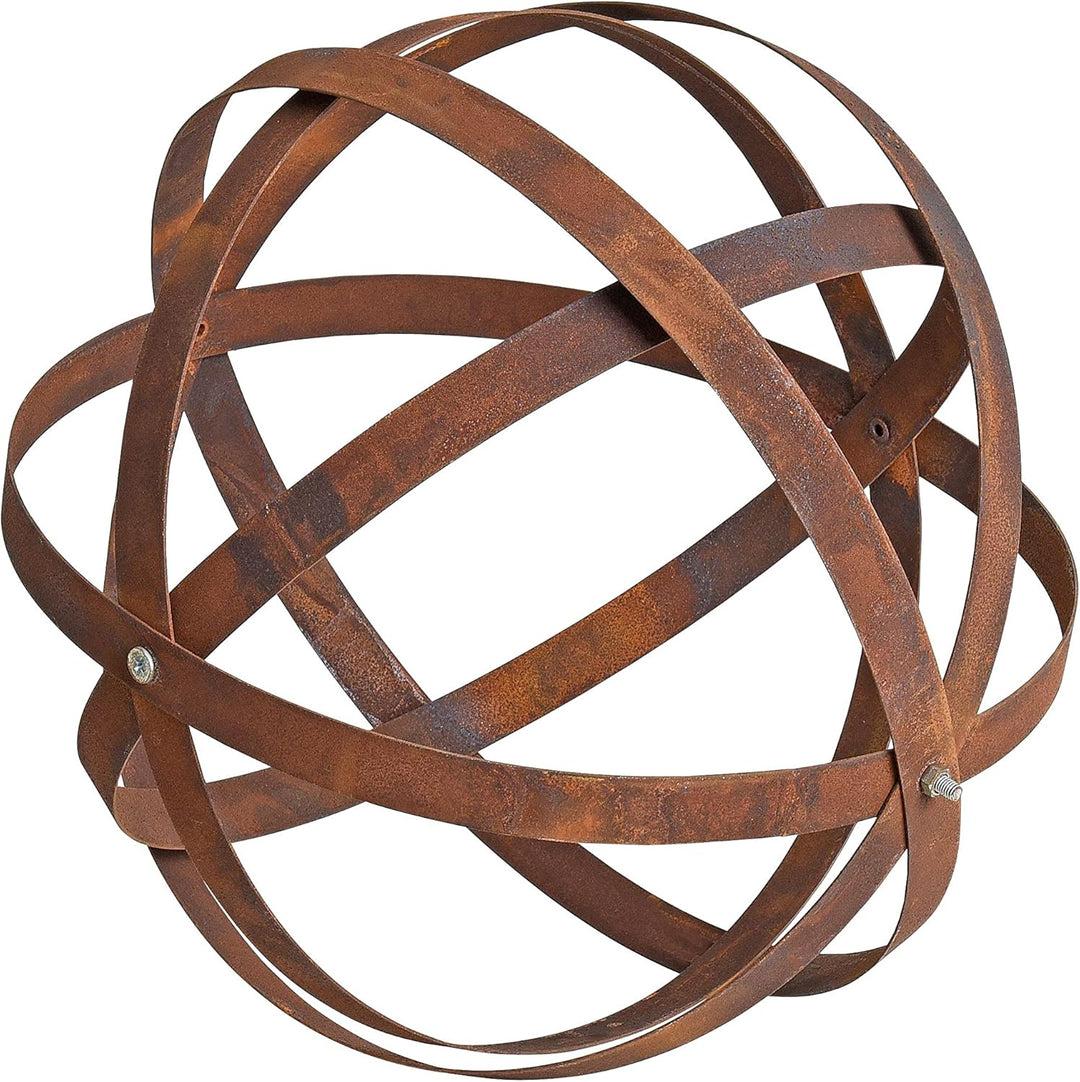 ESTEXO Edelrost Dekokugel Rostkugel Gartenkugel Kugel Metallband Bandeisen Gartendeko Rost Metall 30