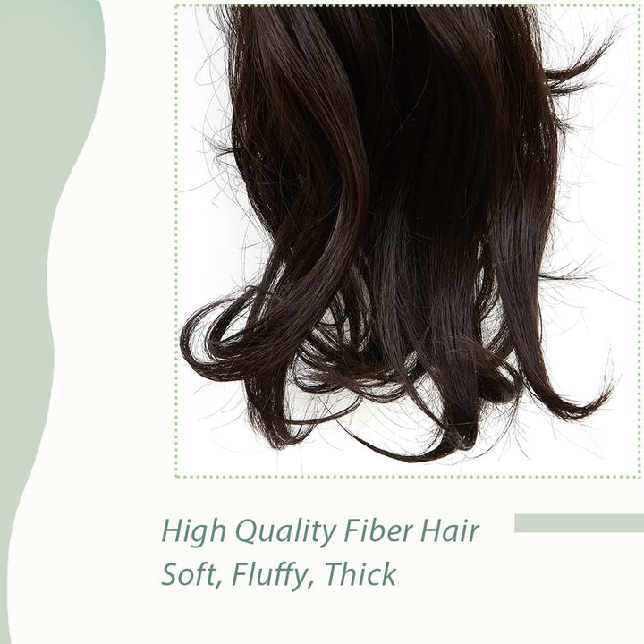 SEGO 45cm Pferdeschwanz Haarverlängerung Ponytail Haarteil Zopf Clip in Extensions Voluminös Claw on