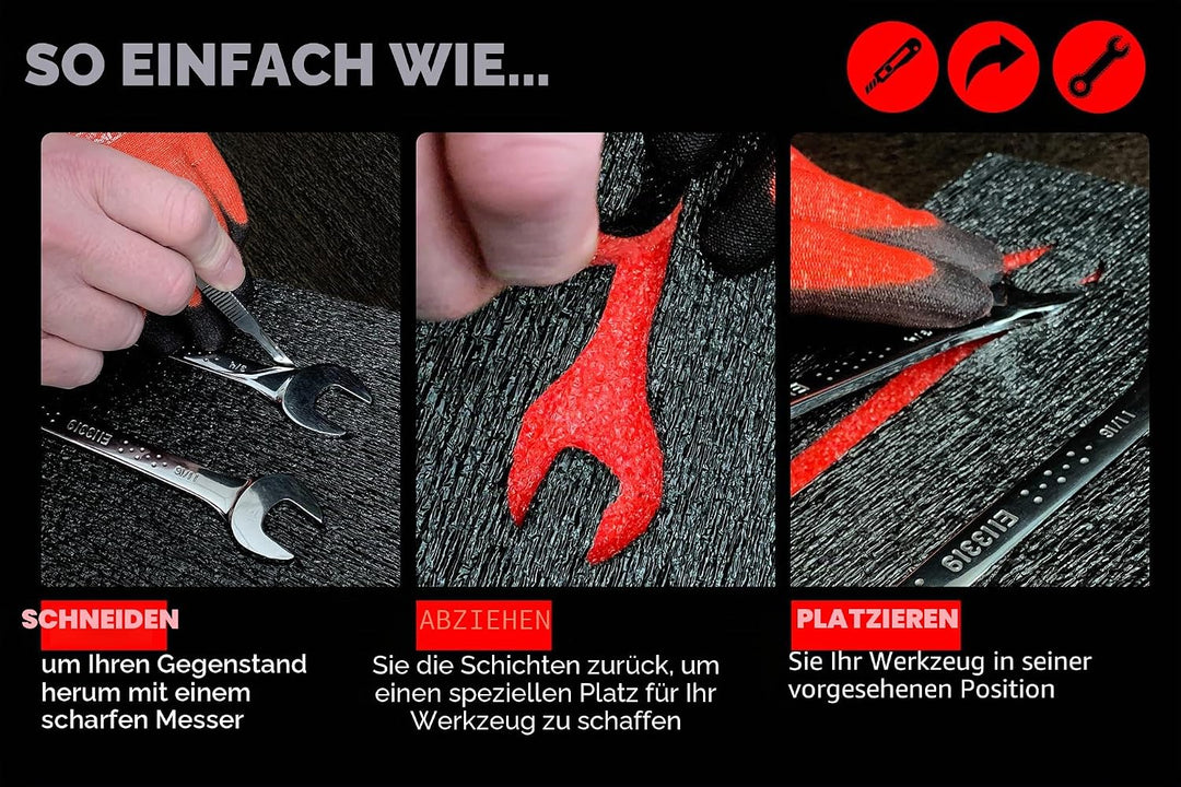 Shadow Foam Multi-Packs - Pack of 5: 600mm x 420mm x 30mm | Cut and Peel Foam für Werkzeugkästen, We