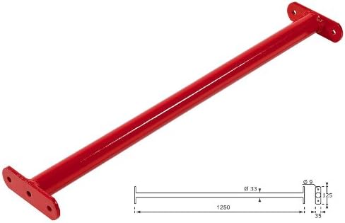 Gartenpirat Reckstange 125 cm rot mit Schrauben für Turnreck Spielgeräte Klettergerüst
