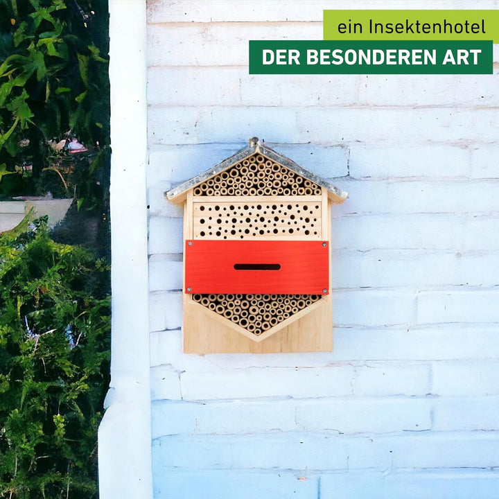 Windhager Insektenhotel Hexagon - Nistkasten, Bienenhotel, Bienenhaus - Insektenhaus aus Holz für Bi