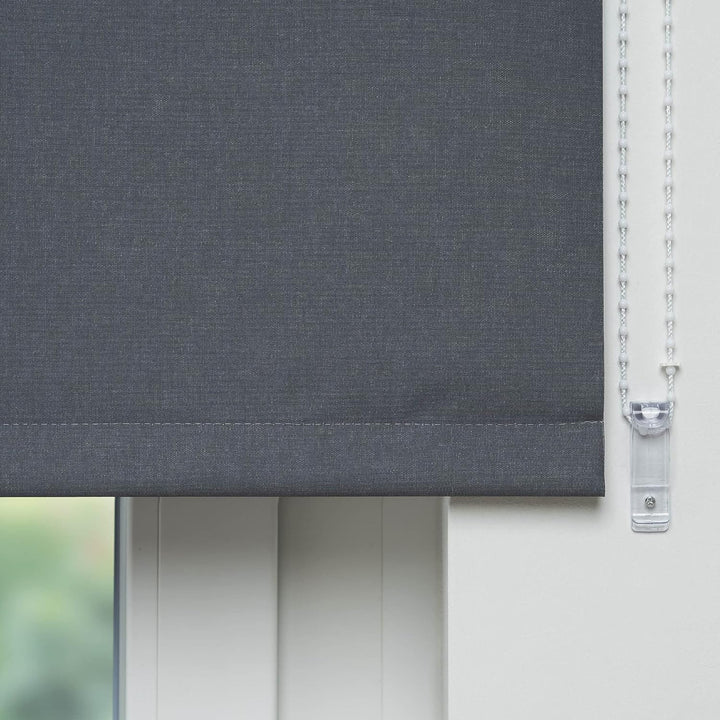Liedeco® Rollo, Fenster Rollo, Kettenzug-Rollo / 62 x 180 cm (Breite x Höhe), dunkelgrau/Verdunkelnd
