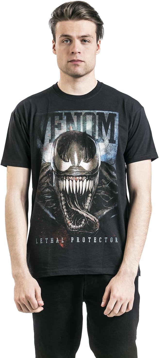 Venom (Marvel) Lethal Protector Männer T-Shirt schwarz L 100% Baumwolle Bösewichte, Fan-Merch, Filme