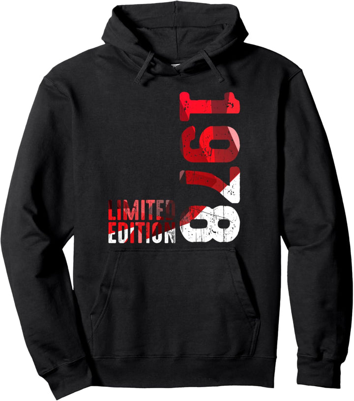 Rot Ästhetisches Jahr 1978 Geburt Jahrgang seit 1978 Retro 1978 Pullover Hoodie