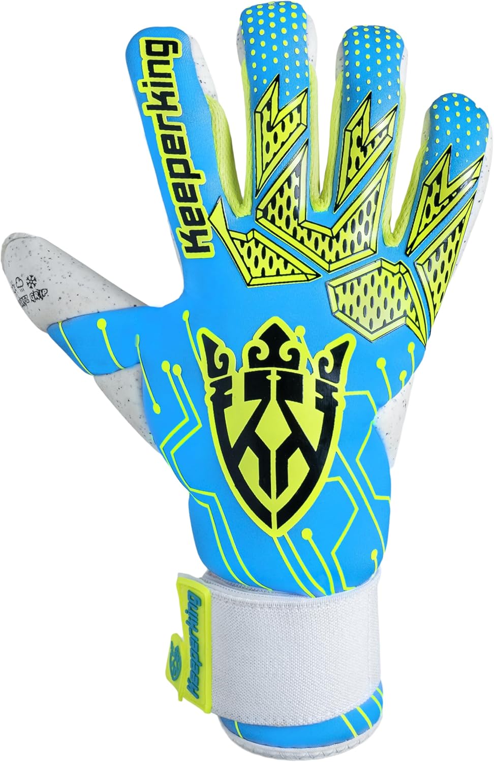 Keeperking Torwarthandschuhe für Erwachsene Fussballhandschuhe Herren Innennaht Profi Premier Grip 4