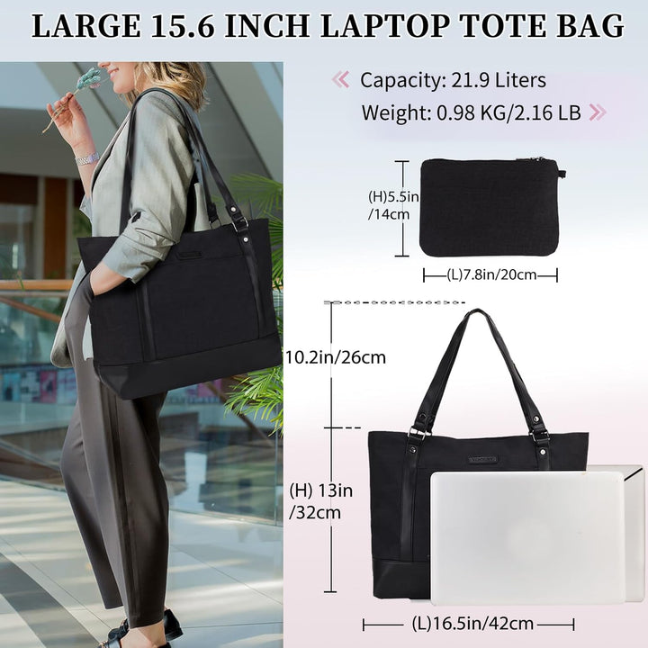 VX VONXURY Laptop Handtasche Damen Laptoptasche,15,6 Zoll Computer Umhängetasche Lehrer Arbeitstasch