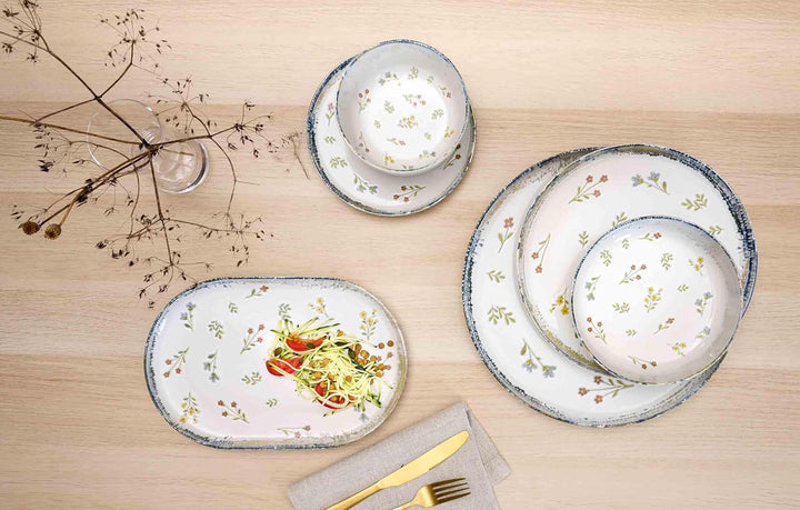 Ritzenhoff & Breker Müslischalen Viola 6er Set, Ø 14.5 cm, Schalen mit Millefleur-Dekor und verwitte