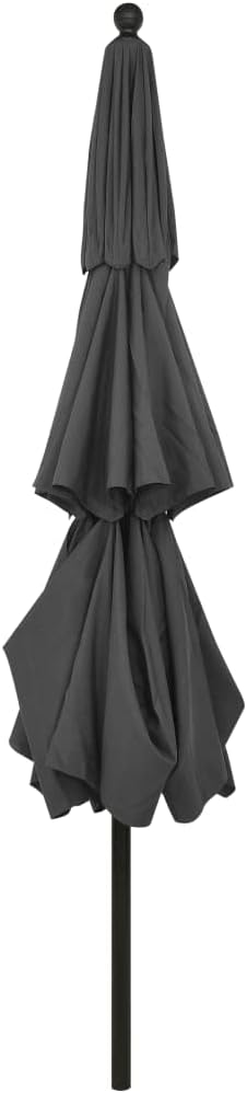 vidaXL Sonnenschirm mit Aluminium-Mast 3-lagig Ampelschirm Gartenschirm Marktschirm Strandschirm Kur