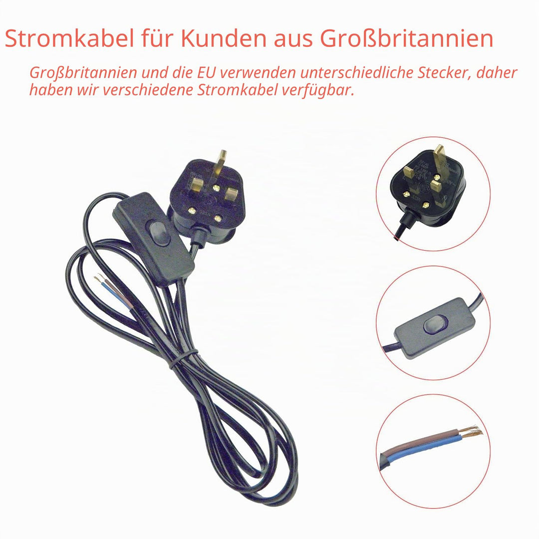 CHANCS 68KTYZ 15RPM 220V Getriebemotor Synchron und hohe Härte Halterung und Netzkabel Schalter Stec