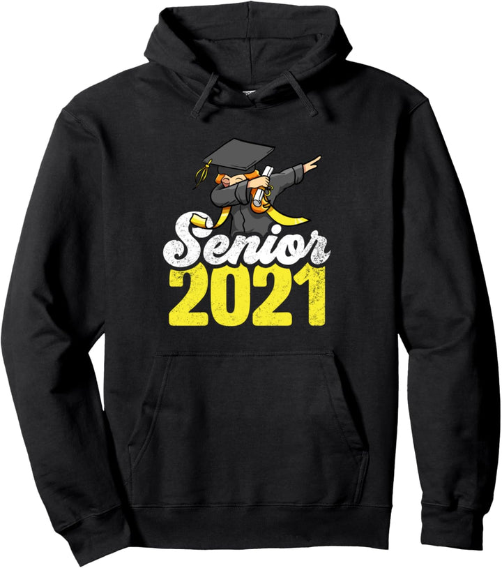 Senior Class Of 2021 Gift Graduation Dabbing School College Pullover Hoodie