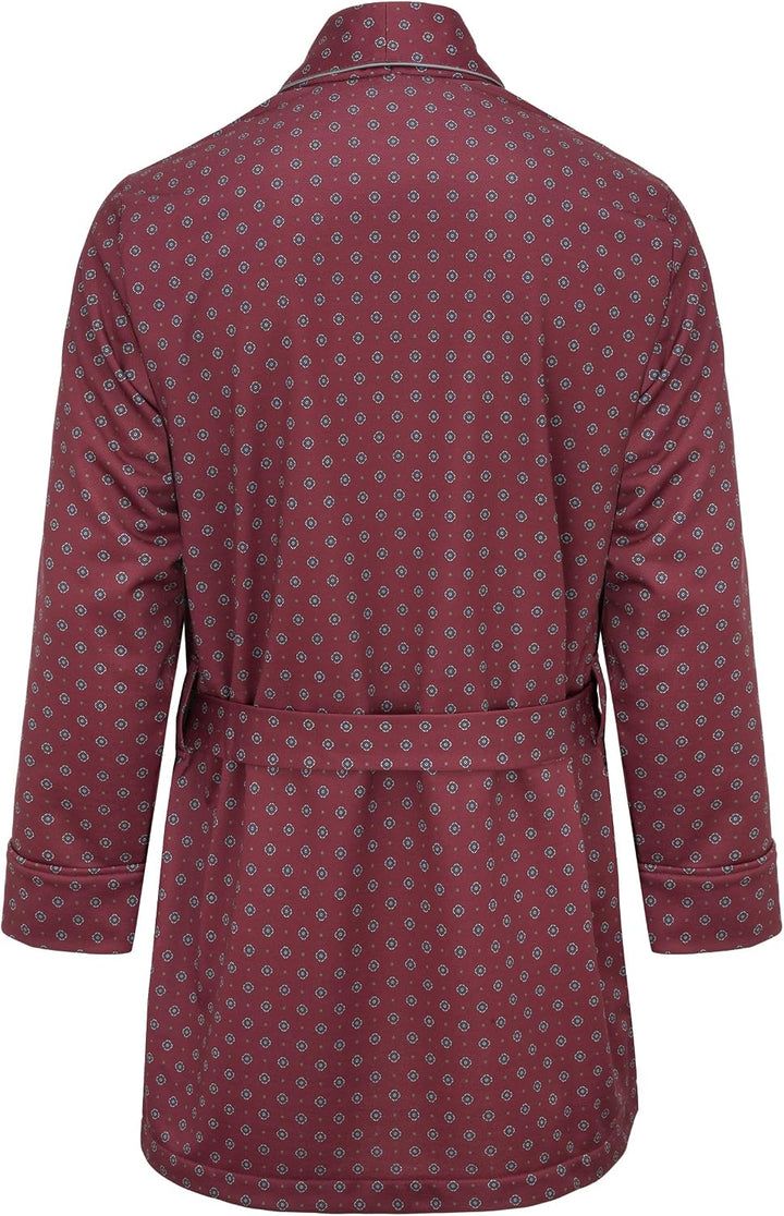 Herren Morgenmantel - Revise Brais RE-503 - Kurz - Dünn und leicht L Bordeaux Rot 601, L Bordeaux Ro