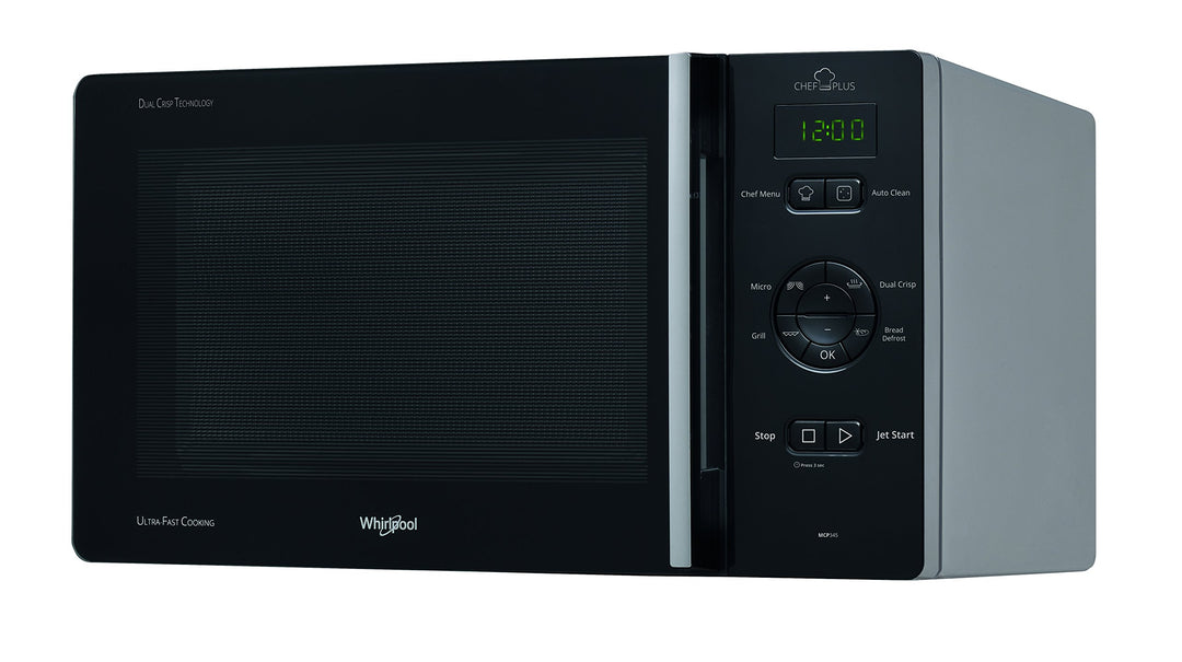 Whirlpool MCP 345 BL, Mikrowelle, 25 Liter silber/schwarz Silber / Schwarz, Silber / Schwarz
