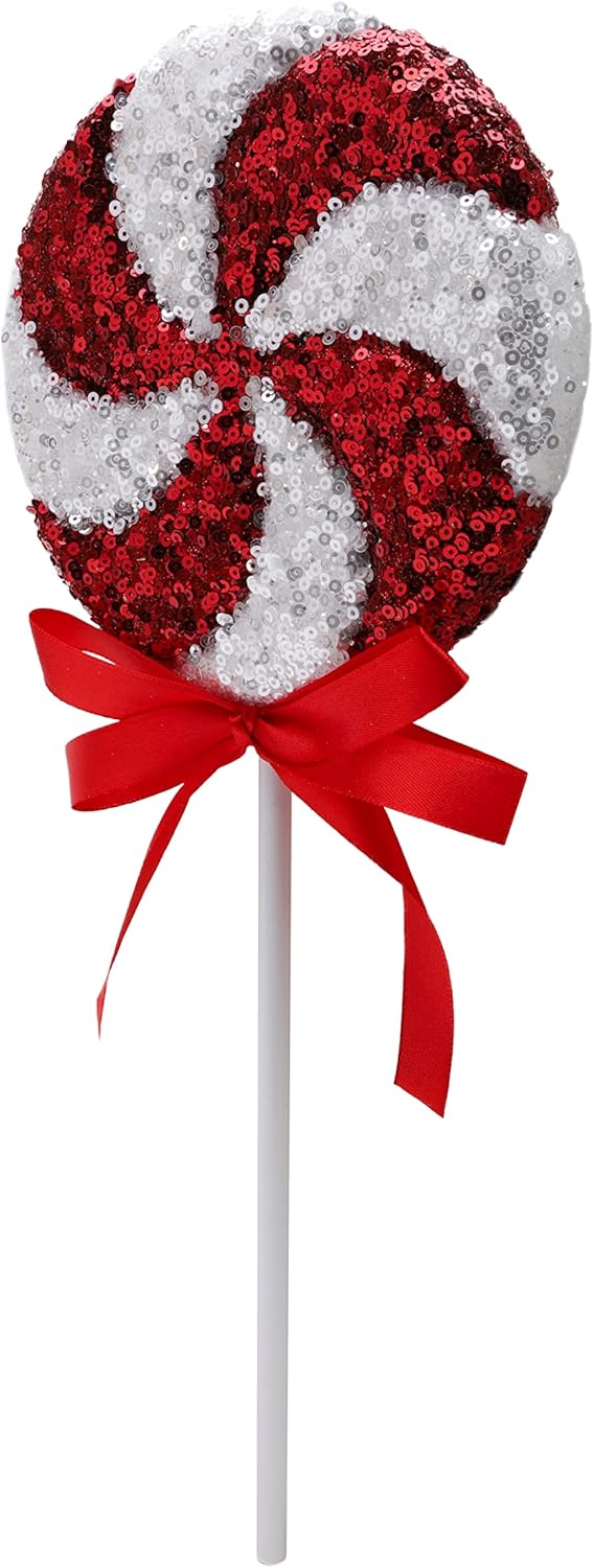 Christmas Concepts® Packung mit 2 36 cm riesigen glitzernden Pailletten-Lollipop Weihnachtsdekoratio