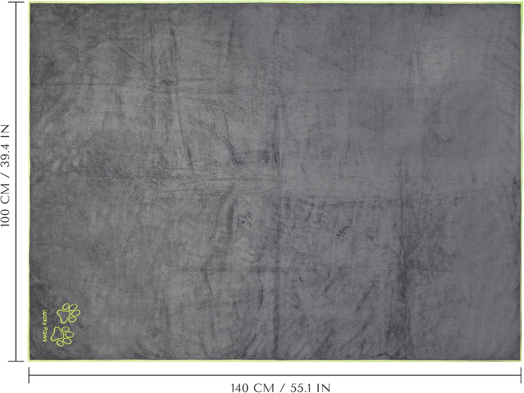 Lucky Paws® Hundehandtuch - 140x100cm Riesengrösse Hundehandtuch extra saugfähig luxuriös weiches Hu