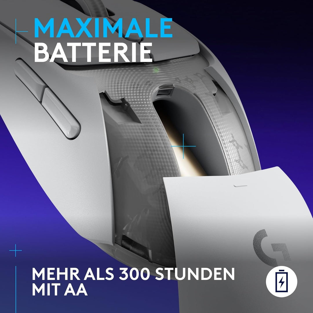 Logitech G G309 LIGHTSPEED kabellose Gaming-Maus, leicht, LIGHTFORCE-Hybridschalter, HERO 25K-Sensor