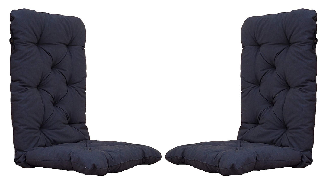 Chicreat Set mit 2 Hochlehnersesseln, 120 x 50 x 8 cm, Dunkelgrau 2er-Set, 120x50x8 cm Dunkelgrau, 2