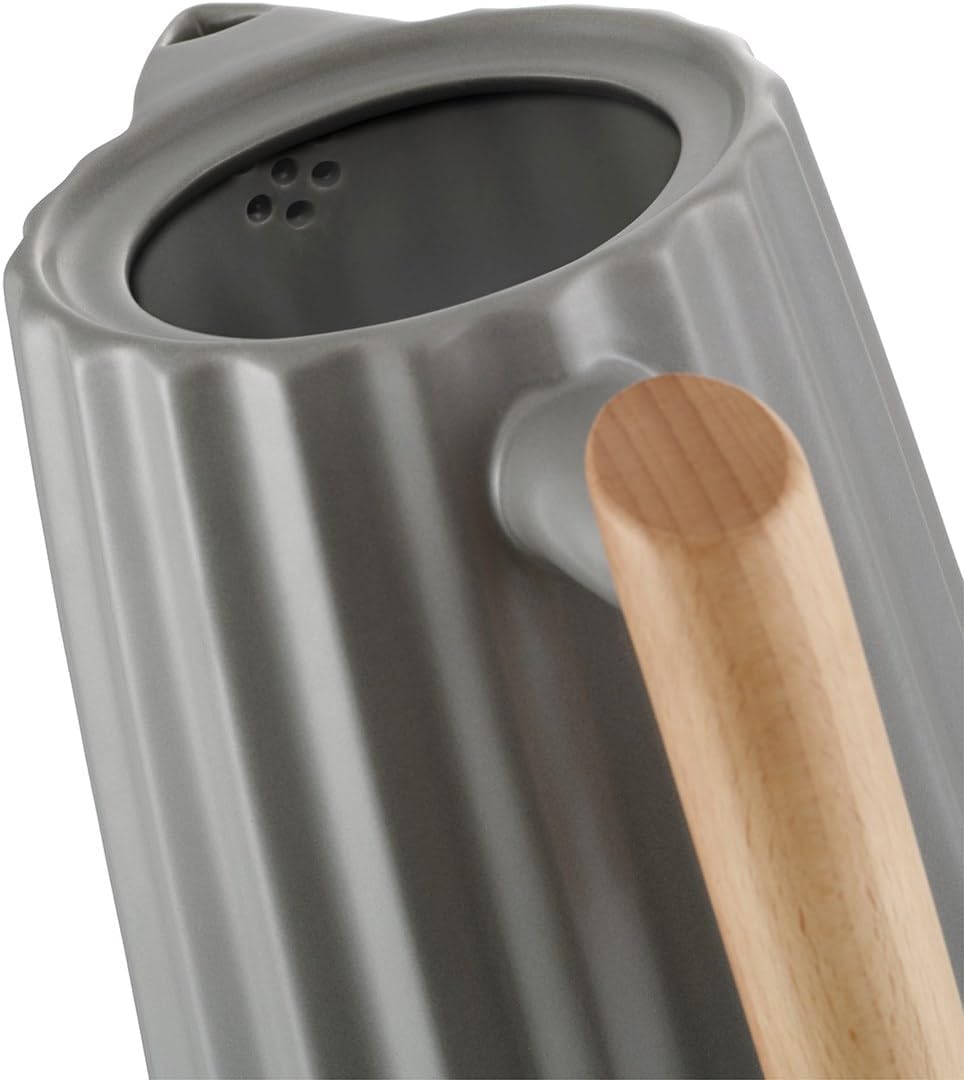 Concept Birdy RK0092 Keramik-Wasserkocher 1,5 L – Stilvoller Wasserkocher in Weiss mit Holzdetails |